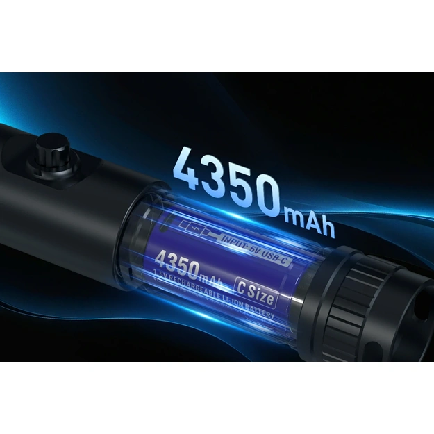 XTAR uzlādējamie litija jonu akumulatori ar USB-C 1.5V C (LR14) CLR7200, 4350 mAh, 2 gab.