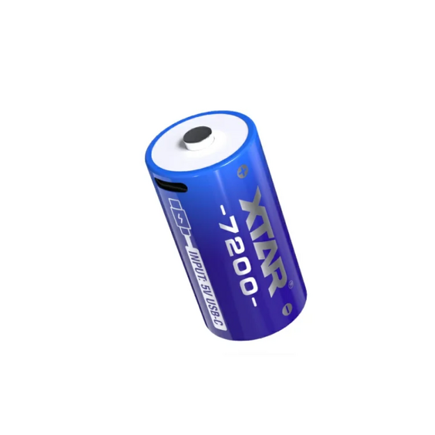 XTAR uzlādējamie litija jonu akumulatori ar USB-C 1.5V C (LR14) CLR7200, 4350 mAh, 2 gab.