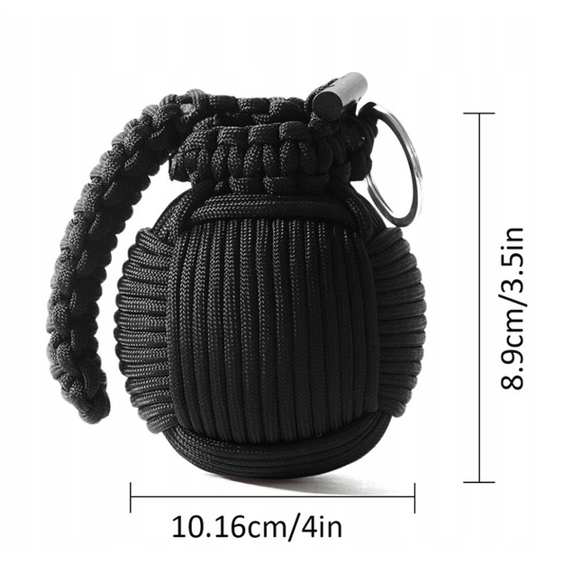 Набор для выживания JB Tacticals Paracord Grenade 38in1, черный, JB-ACS-0029-BLK