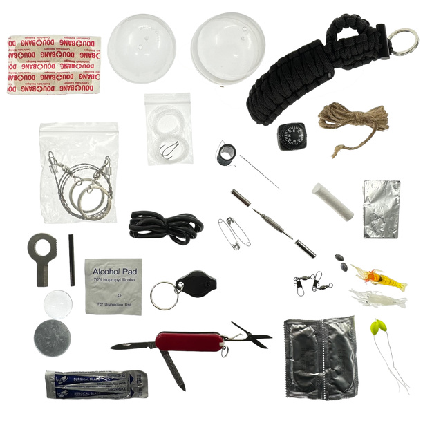 Набор для выживания JB Tacticals Paracord Grenade 38in1, черный, JB-ACS-0029-BLK