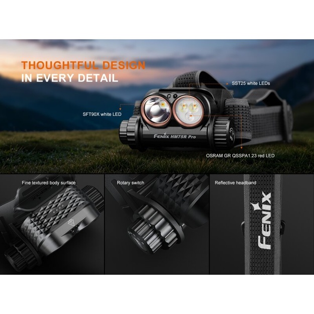 Fenix HM75R Pro Magnesium Multi-Led Headlamp