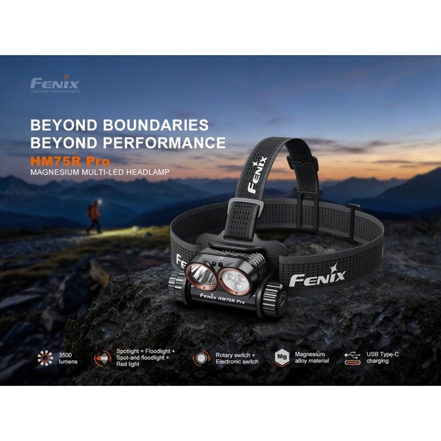 Fenix HM75R Pro Magnesium Multi-Led Headlamp