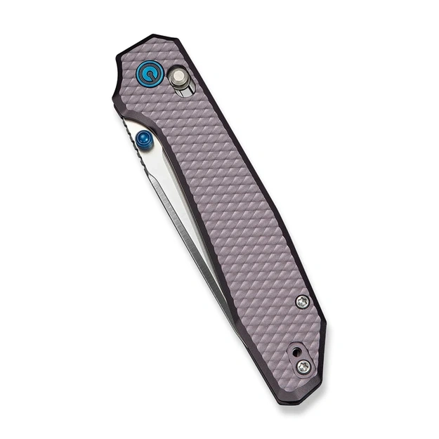 Civivi Elite Tessera Diamond Patterned Purple Aluminum, Satin CPM S35VN Folding Knife (CE26029-2)