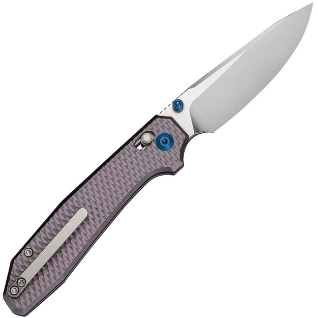 Civivi Elite Tessera Diamond Patterned Purple Aluminum, Satin CPM S35VN Folding Knife (CE26029-2)