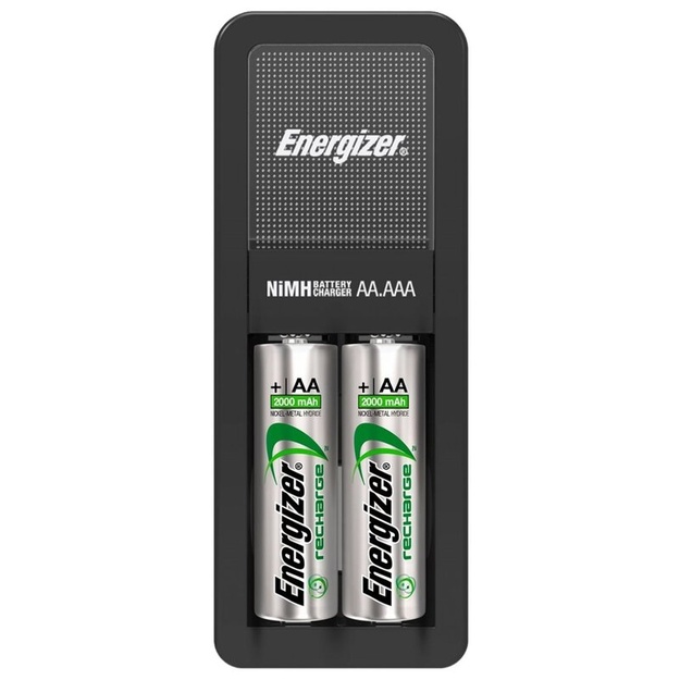 Energizer Mini akumulatoru lādētājs + 2 x R6/AA 2000 mAh baterijas