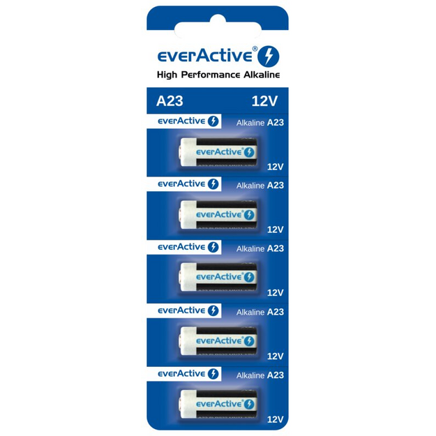 Baterijas A23 12V everActive, 5 gab
