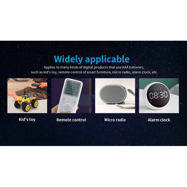 Xtar R03 / AAA 1.5V Li-ion uzlādējams akumulators ar aizsardzību 680mAh 4gab ar kastīti