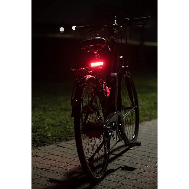 LTC LED COB velosipēda gaisma balts/sarkans ar 450mAh akumulatoru 5 režīmi LXLL87