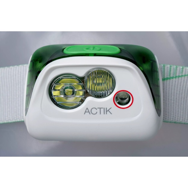 PETZL Actik spotlight on the head 350 lm, green - white