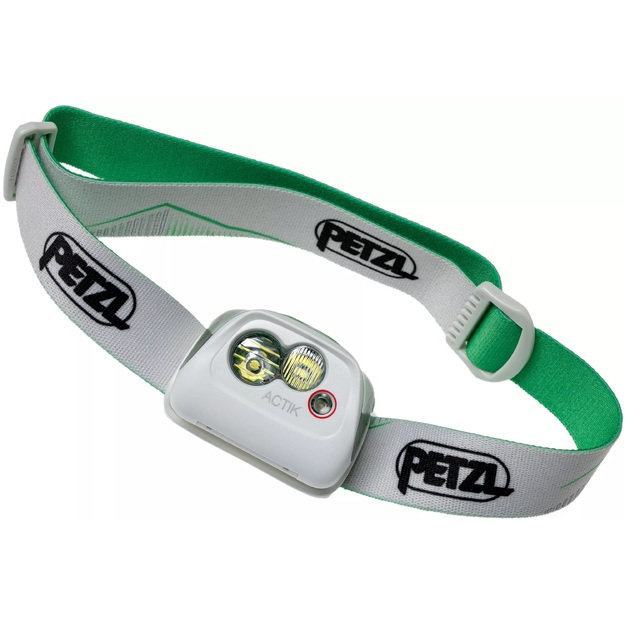 PETZL Actik spotlight on the head 350 lm, green - white