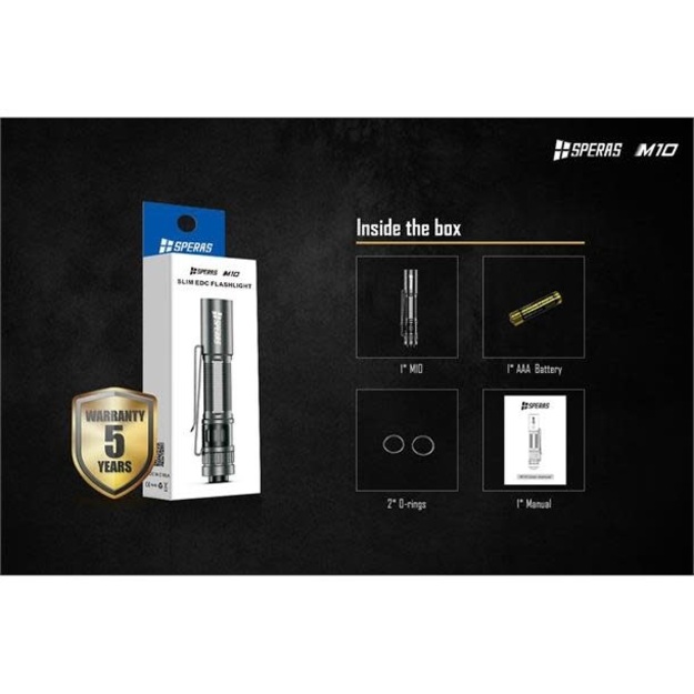 Speras M10 flashlight 200lm 4000K / CRI 95
