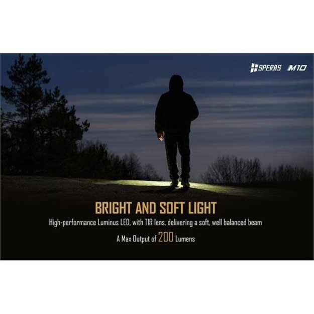 Speras M10 flashlight 200lm 4000K / CRI 95