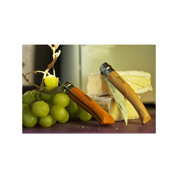 Opinel knife No.10 thin blade - olive wood handle