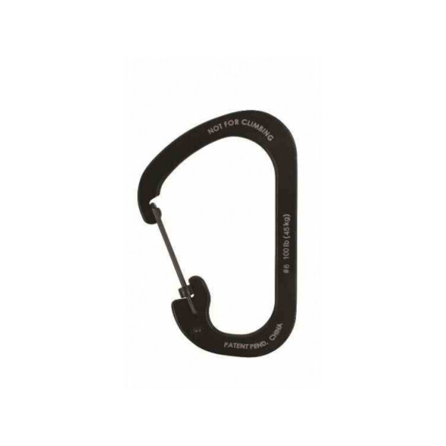Nite Ize - SlideLock Carabiner No. 6 BLACK - CSL6-01-R6