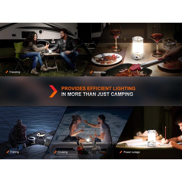 Fenix CL26R Pro LED kempinga gaisma ar USB savienojumu Olive Drab