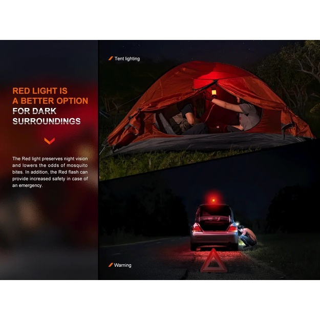 Fenix CL26R Pro LED kempinga gaisma ar USB savienojumu Olive Drab