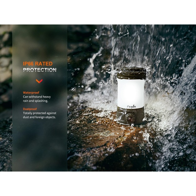 Fenix CL26R Pro LED kempinga gaisma ar USB savienojumu Olive Drab