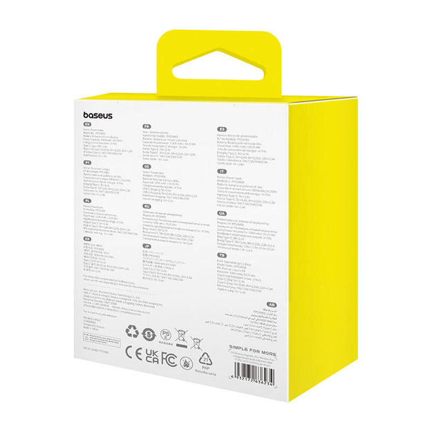 Baseus magnētiskais mini baro&scaron;anas bloks 5000 mAh, USB-C 20W (melns)