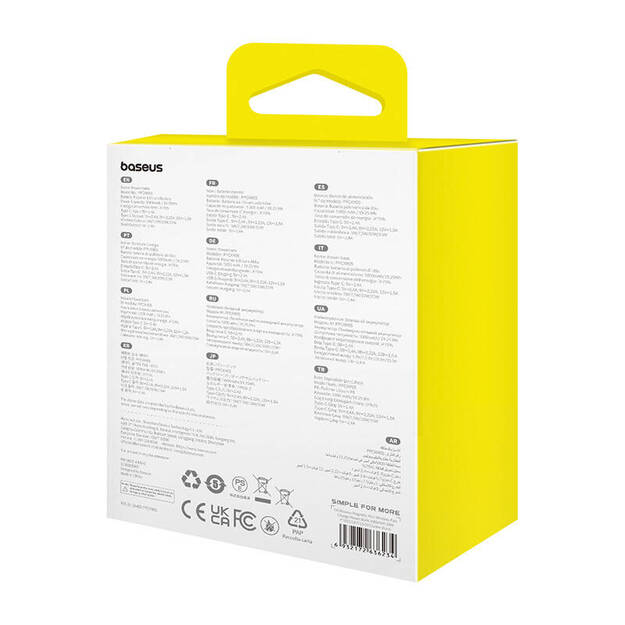 Baseus magnētiskais mini baro&scaron;anas bloks 5000 mAh, USB-C 20W (melns)