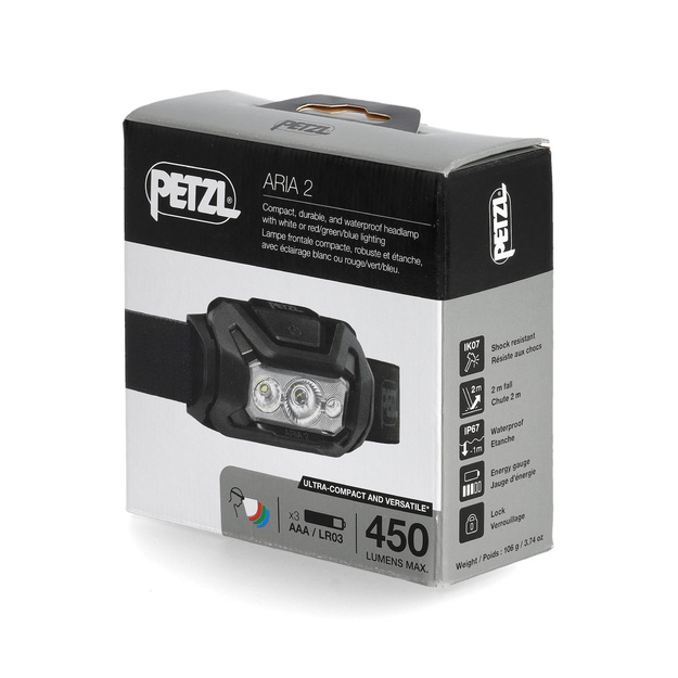 Petzl Aria 2 RGB 450lm lukturis melns E070BA00