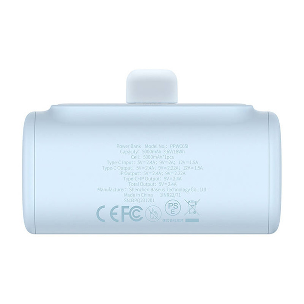 Powerbank OS-Baseus Compact IP 5000mAh 20W (zila)
