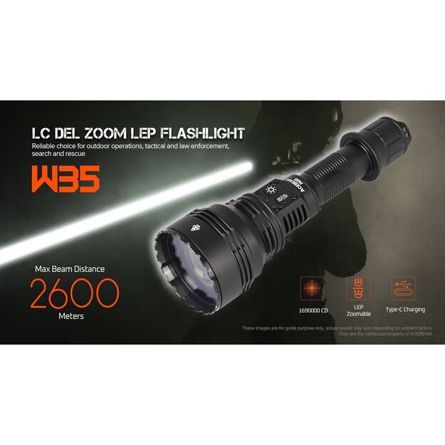 Acebeam W35 Zoom LEP lukturis