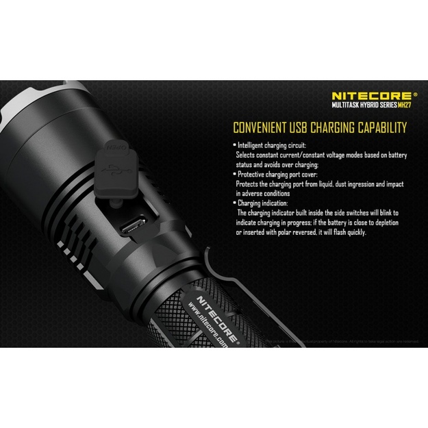 NITECORE MH27 žibintuvėlis su baterija 1834
