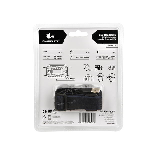 Universalus žibintuvėlis ant galvos Falcon Eye  BLAZE 2.2