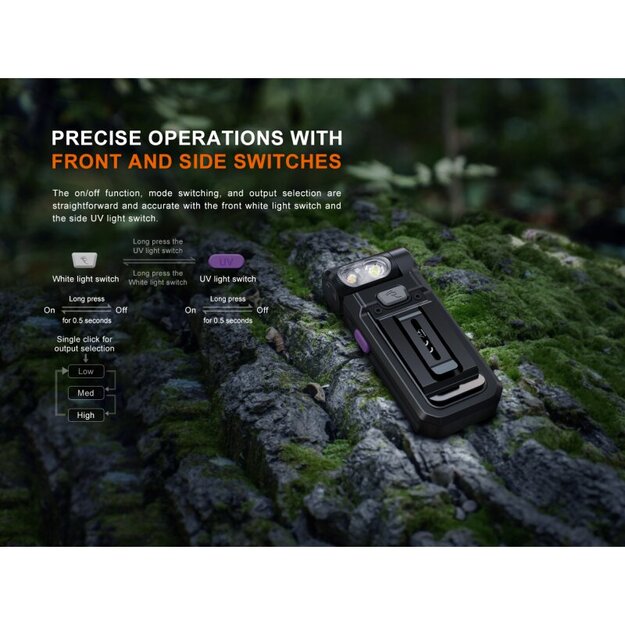 Fenix SW05R-UV Balts un UV LED Zibspuldze