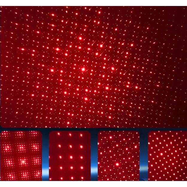 Sarkans lāzers, regulējama galva ar USB