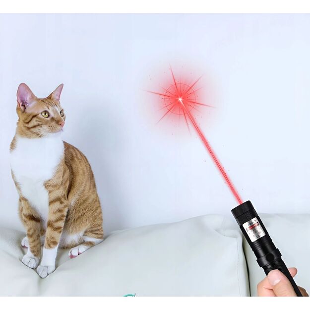 Sarkans lāzers, regulējama galva ar USB