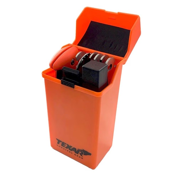 Texar Bushcraft komplekts oranžā kastē