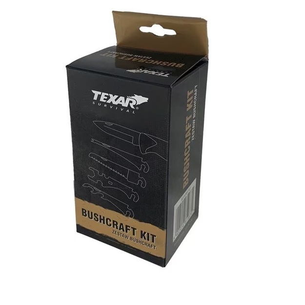 Texar Bushcraft komplekts oranžā kastē