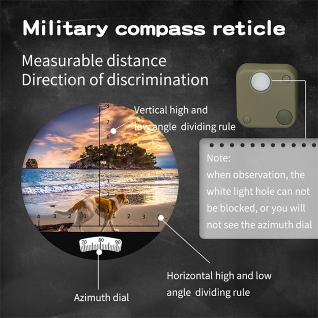 Profesionāli binokļi ar 2 attāluma mērītājiem 7x50 IPX7