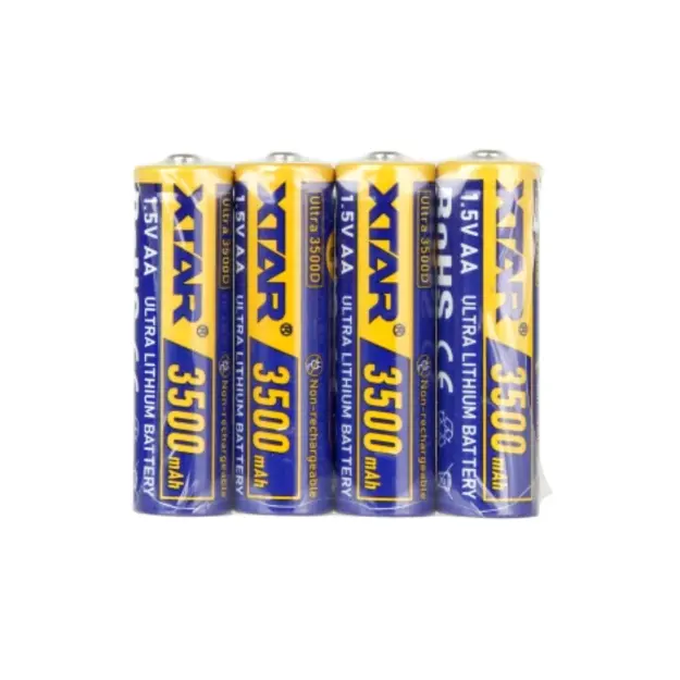 XTAR 1.5V AA Litija baterijas neuzlādējamas FR6 3500mAh F4 4gab