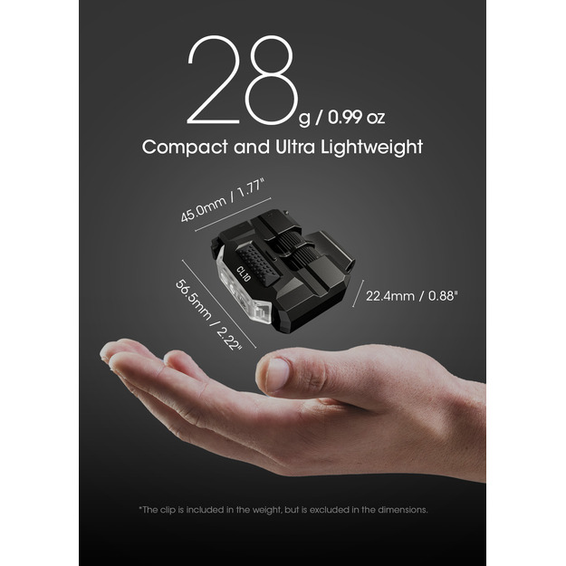 Nitecore lukturītis ar klipsi 45lm CL10