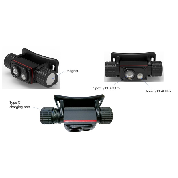 Tamoline HL1000 Galvas Lukturis, 1000 lm, Uzlādējams, IPX8