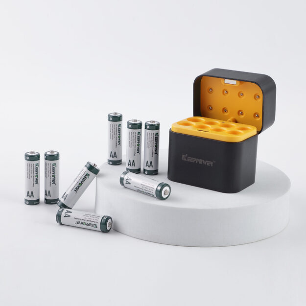 Keeppower I8 charger with 8 &times; 1.5V AA Li-ion batteries &ndash; USB-C input