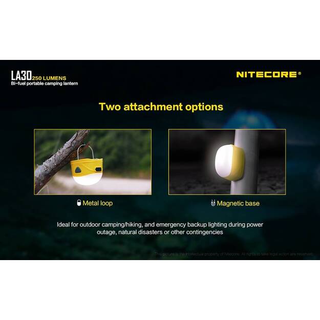 Nitecore LA30 žibintas, geltonas