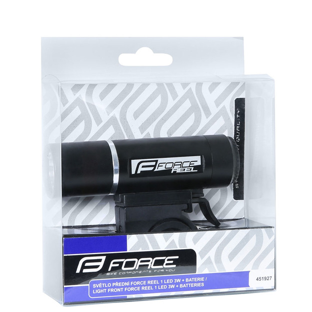 Priek&scaron;ējais lukturis FORCE REEL 3W 1 diode (ar akumulatoru)