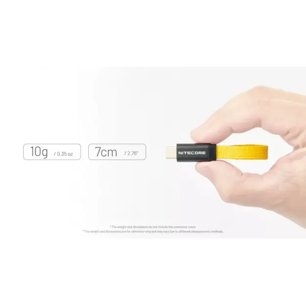 Nitecore NLink10 PD QC ātrās uzlādes USB-C kabelis ar apzeltītiem magnētiskiem savienotājiem