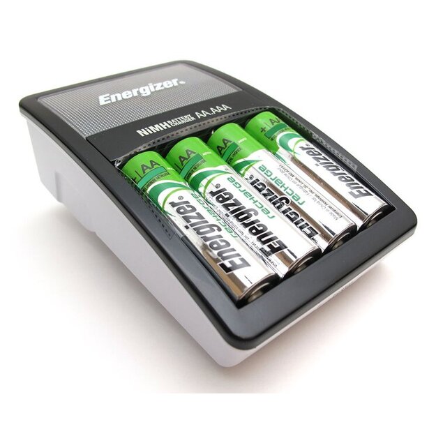 Energizer Maxi lādētājs + 4 x R6/AA 2000 mAh akumulatori