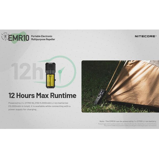 Nitecore EMR10 - moskītu atbaidī&scaron;anas līdzeklis, uzlādējams ar Powerbank funkciju