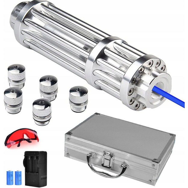 Мощный синий лазер с чехлом