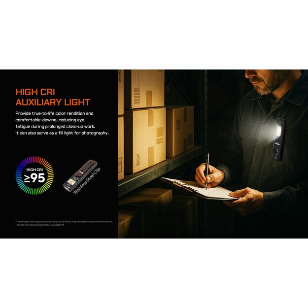 AceBeam UC25 Vairāku gaismu taktiskais EDC lukturītis Zaļ&scaron;