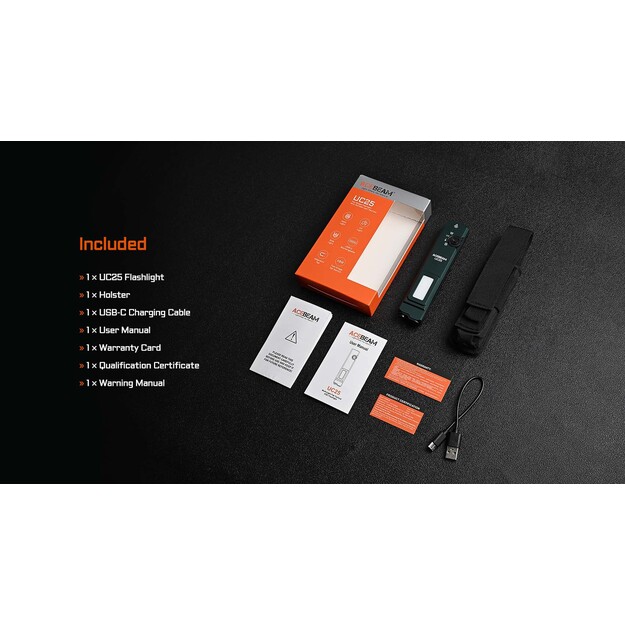 AceBeam UC25 Vairāku gaismu taktiskais EDC lukturītis Zaļ&scaron;