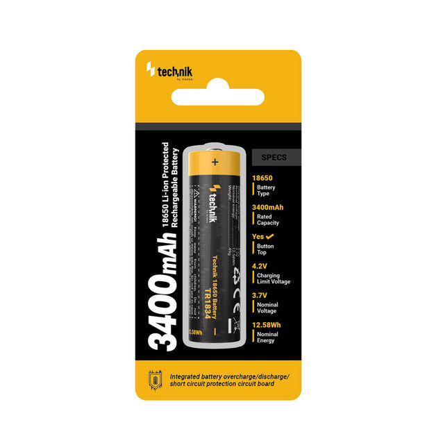 Technik uzlādējama baterija 18650 TR1834 3400mAh 3.7V B1