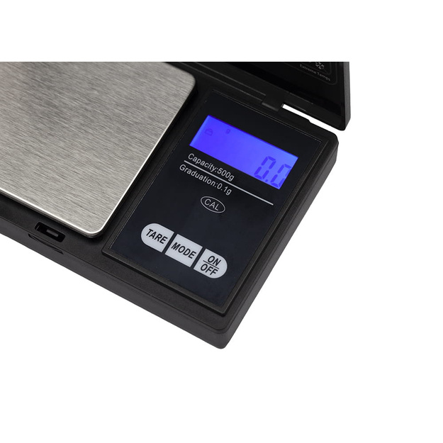 Elektroniskie svari 0,1 g/500 g 2 x AAA