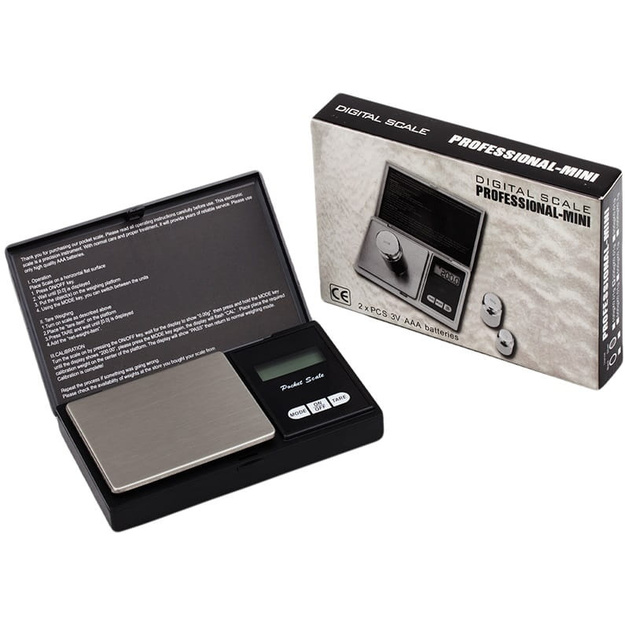 Elektroniskie svari 0,1 g/500 g 2 x AAA