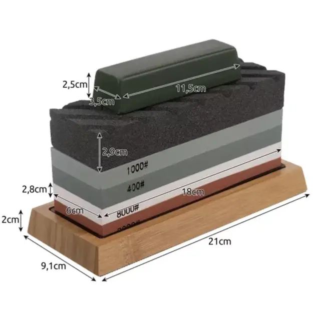 Galandamo akmeņu komplekts (4 gab. + futrālis)